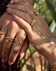 Anillo de serpiente detallado (ajustable)