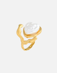 Pearl Heart Ring (Adjustable)