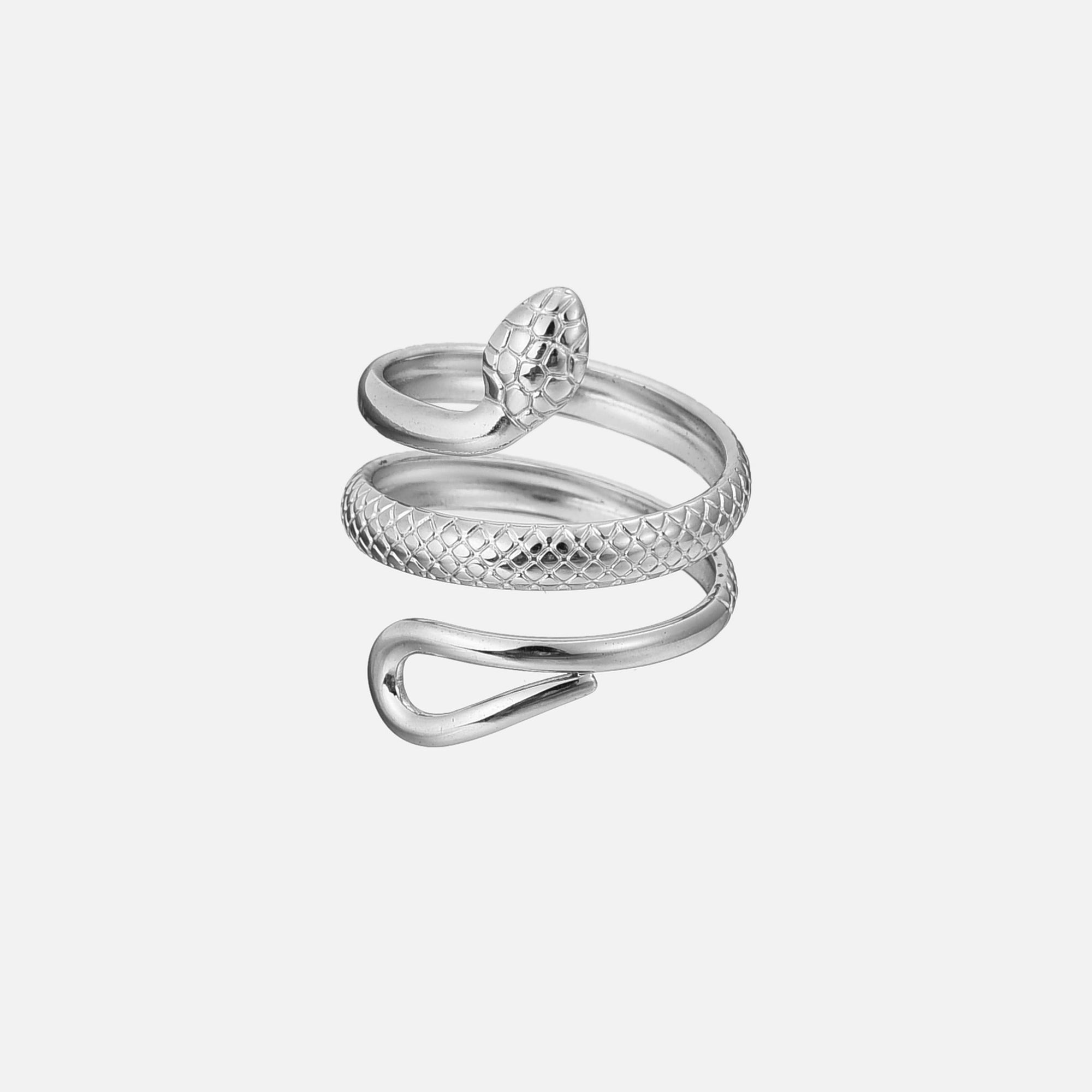 Anillo de serpiente detallado (ajustable)