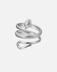 Anillo de serpiente detallado (ajustable)