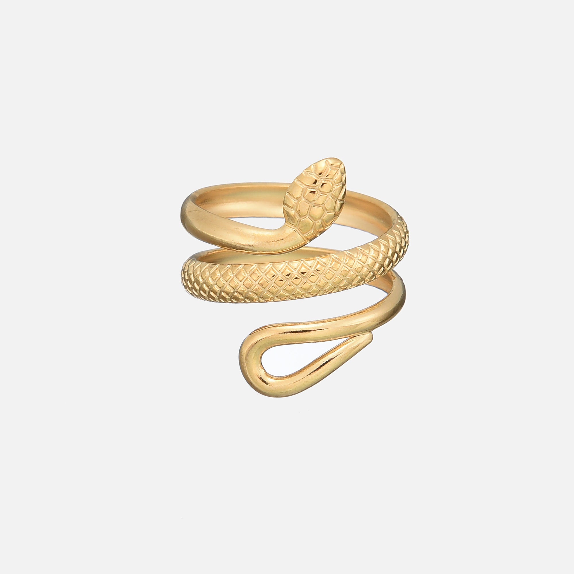 Anillo de serpiente detallado (ajustable)