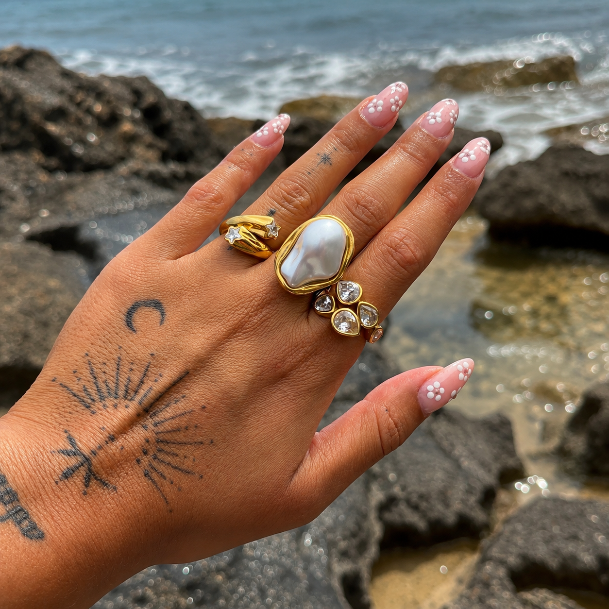 Anillo brillante (ajustable)