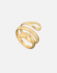 Anillo de serpiente detallado (ajustable)